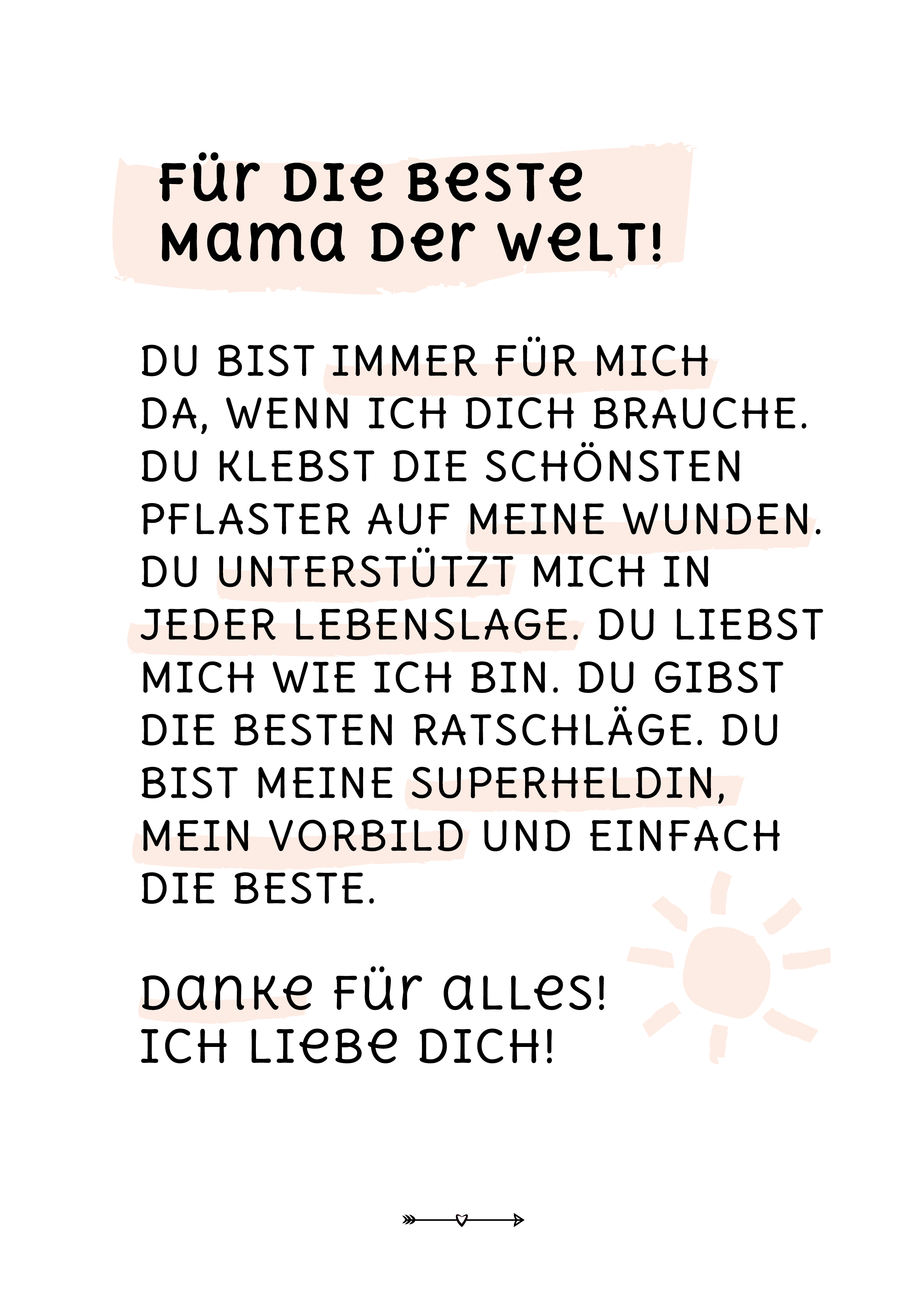 Individuelle Sprüche Die beste Mama der Welt schwarz Dodeco.de